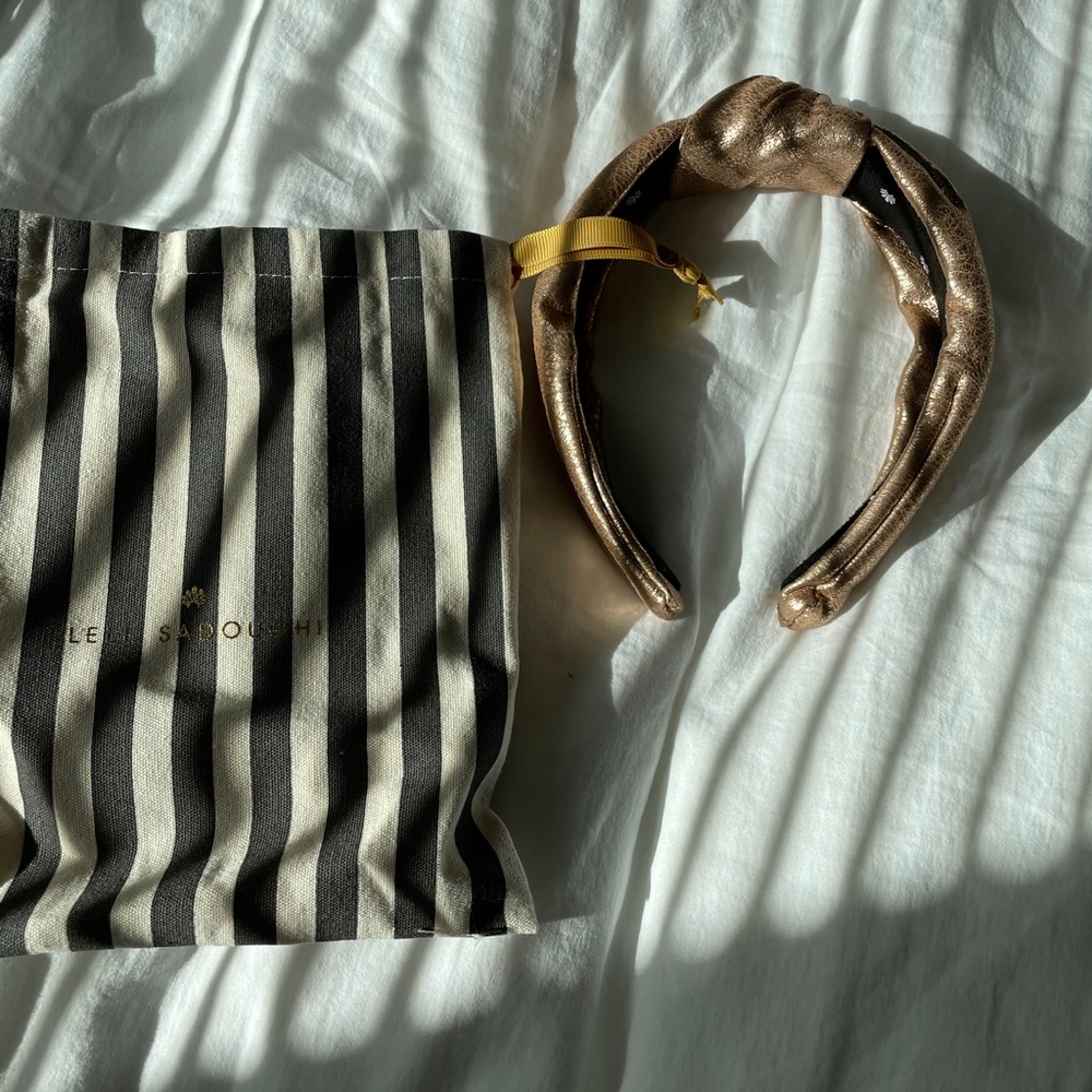 Brand new, never worn! Gold crackled Lele headband